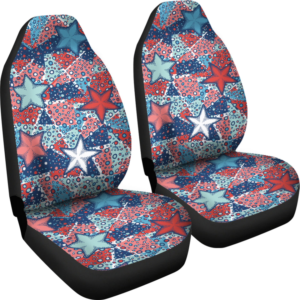 Hand Drawn Colorful Starfish  Universal Fit Car Seat Covers