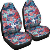 Hand Drawn Colorful Starfish  Universal Fit Car Seat Covers