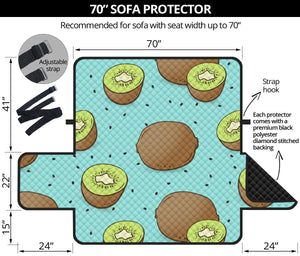 Kiwi blue background Sofa Cover Protector