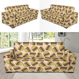 Hamburger Pattern Print Design 01 Sofa Slipcover