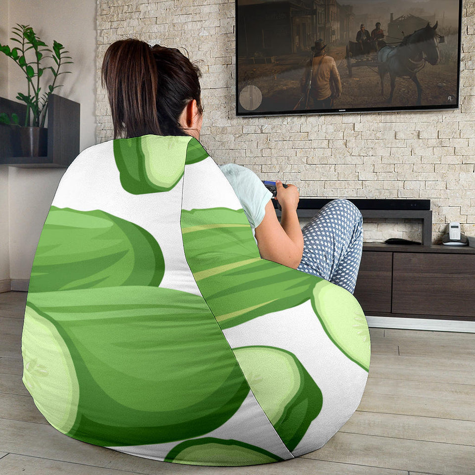 Cucumber Whole Slices Pattern Bean Bag Cover
