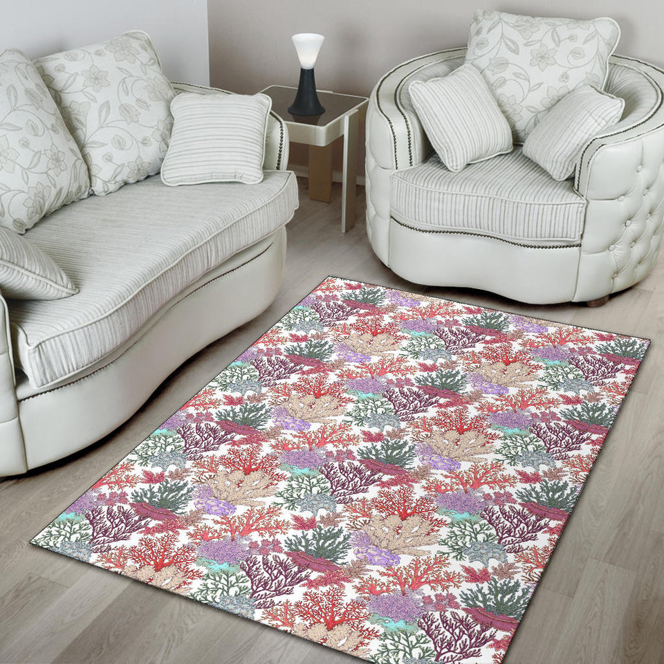 Coral Reef Pattern Print Design 03 Area Rug