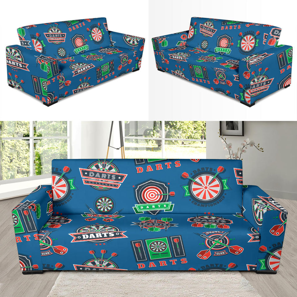 Darts Pattern Print Design 02 Sofa Slipcover