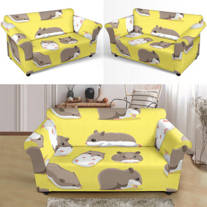 Cute Hamster Pattern Loveseat Couch Slipcover