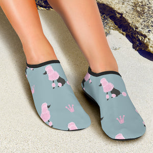 Poodle Dog Pattern Aqua Shoes