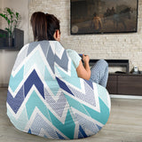 Zigzag  Chevron Blue Pattern Bean Bag Cover