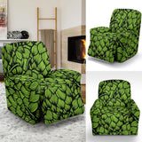 Green Hop Pattern Recliner Chair Slipcover