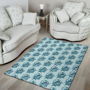 Swordfish Pattern Print Design 05 Area Rug