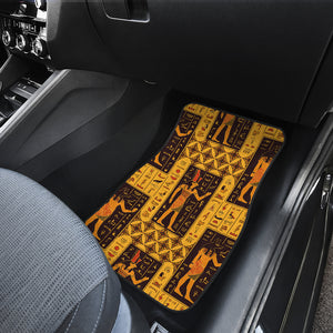 Egypt Hieroglyphics Pattern Print Design 05 Front Car Mats