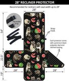 Raccoon watermelon pattern Recliner Cover Protector