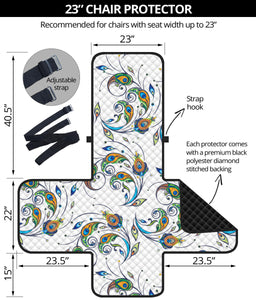 Peacock feather pattern Chair Cover Protector