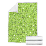 Slices Of Lime Pattern Premium Blanket