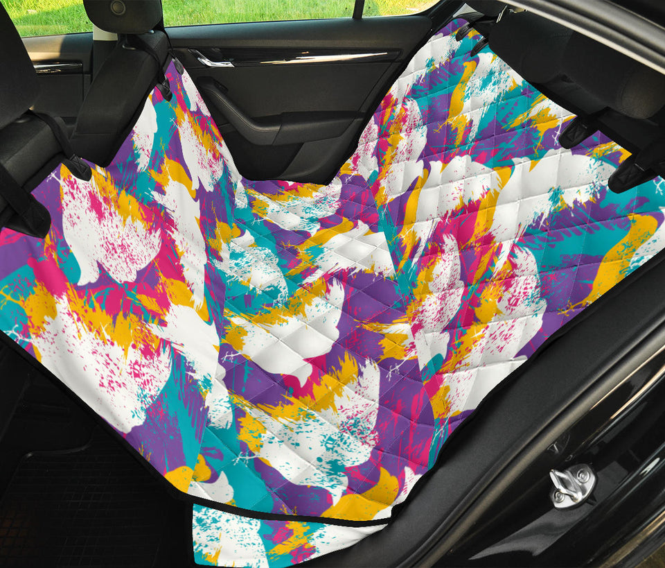 Colorful Crow Illustration Pattern Dog Car Seat Covers