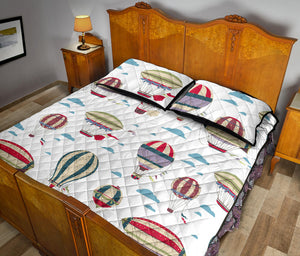 Hot air balloon pattern Quilt Bed Set