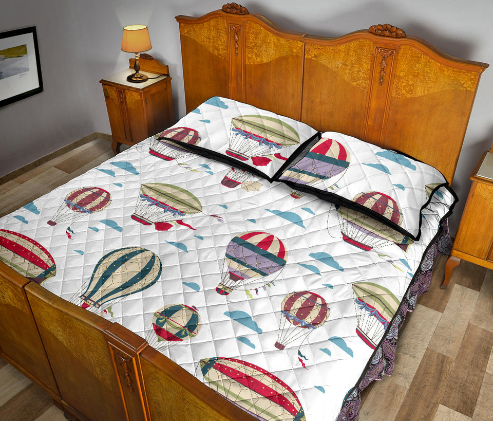 Hot air balloon pattern Quilt Bed Set