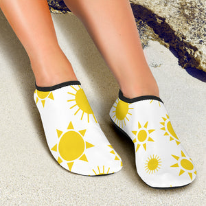 Sun Pattern Aqua Shoes