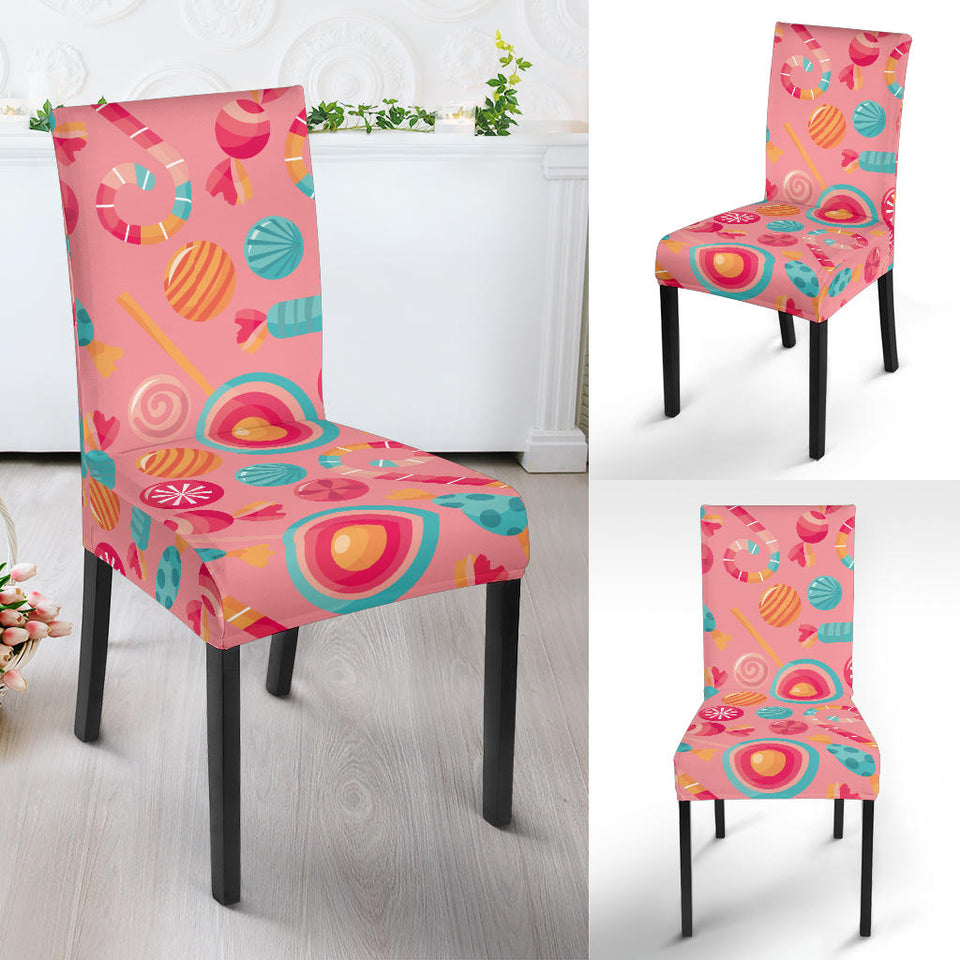 Colorful Candy Pattern Dining Chair Slipcover