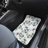 Peacock Feather Pattern Front And Back Car Mats