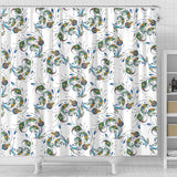 Peacock Feather Pattern Shower Curtain Fulfilled In US