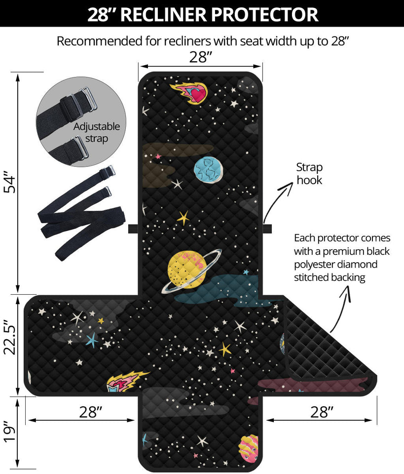 space pattern Recliner Cover Protector