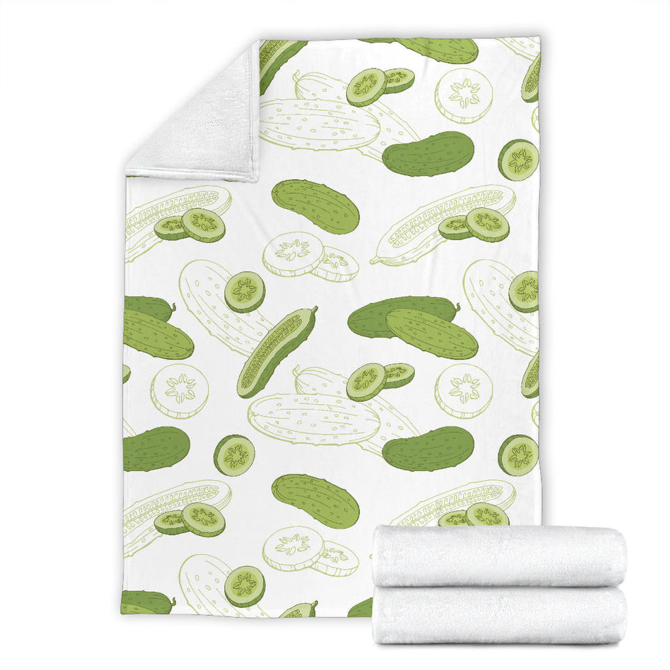 Cucumber Sketch Pattern Premium Blanket