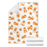 Brown Pomeranian Pattern Premium Blanket