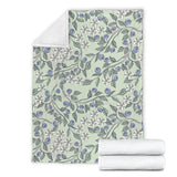 Hand Drawn Blueberry Pattern Premium Blanket
