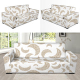 Cool Gold Moon Abstract Pattern Sofa Slipcover
