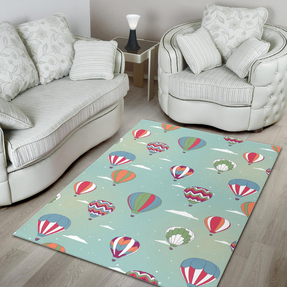 Hot Air Balloon Design Pattern Area Rug