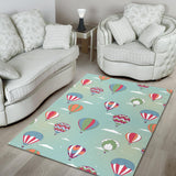 Hot Air Balloon Design Pattern Area Rug