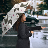 Boston Terrier Dog Hearts Vector Pattern Umbrella