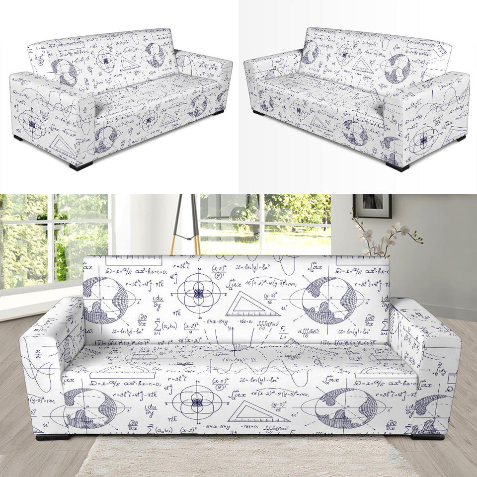 Math Pattern Print Design 03 Sofa Slipcover