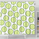 Cucumber Slices Pattern Shower Curtain Fulfilled In US