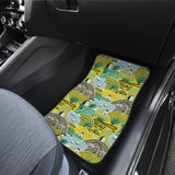 Hand Drawn Windmill Pattern Front Car Mats