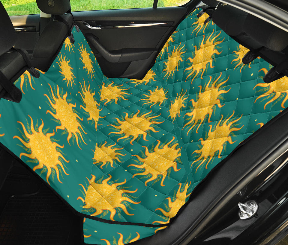 Sun Green Background Dog Car Seat Covers