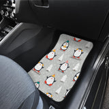 Cute Penguin Christmas Pattern Front And Back Car Mats