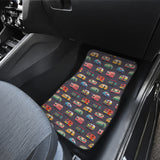 Camper Van Pattern Print Design 02 Front Car Mats