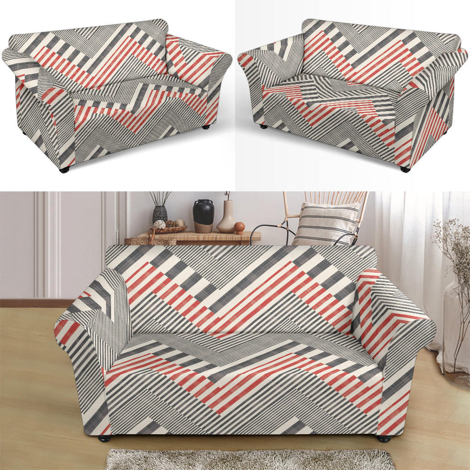 Zigzag Chevron Striped Pattern Loveseat Couch Slipcover