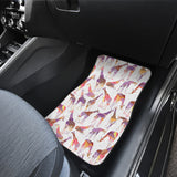 Giraffe Pattern Print Design 02 Front and Back Car Mats