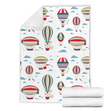 Hot Air Balloon Pattern Premium Blanket