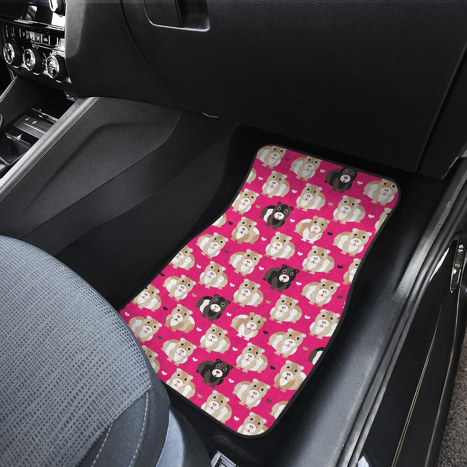 Guinea Pig Pattern Print Design 01 Front and Back Car Mats