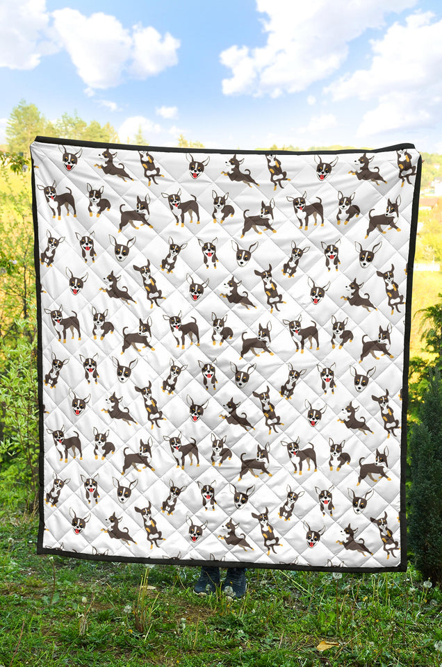 Chihuahua Dog Pattern Premium Quilt
