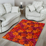 Autumn Maple Leaf Pattern Area Rug