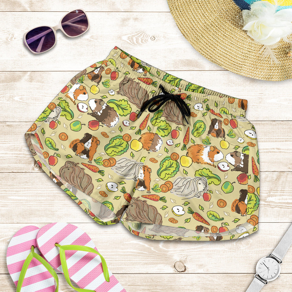 Guinea Pig Pattern Print Design 04 Women Shorts