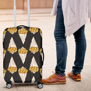 French Fries Dark Background Luggage Covers