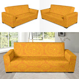 Orange Traditional Indian Element Pattern Sofa Slipcover