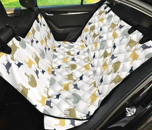 Silhouettes Of Goat And Tree Pattern Dog Car Seat Covers