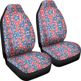 Eiffel Tower Pattern Print Design 02 Universal Fit Car Seat Covers
