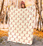 Golden Retriever Pattern Print Design 01 Premium Blanket