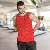 strawberry pattern red background Men Tank Top